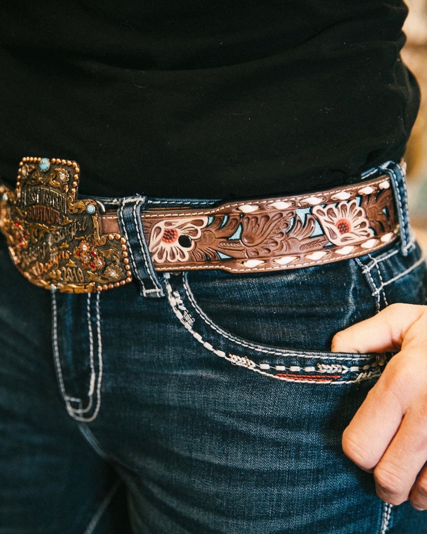 Ariat Tooled Leather Belt